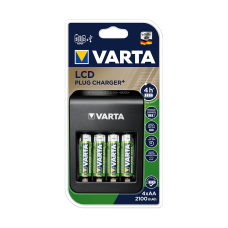 Akkumulátor töltő VARTA LCD Plug + 4 db AA 2100 mAh