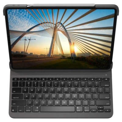 Billentyűzet vezeték nélküli LOGITECH Slim Folio for iPad 12,9" ENG Bluetooth háttérvilágítással fekete