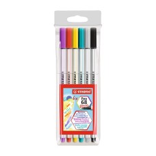 Ecsetfilc STABILO Pen 68 Brush 6 db-os készlet