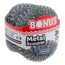 Edénysúroló BONUS fém dörzsi párna 8x8x1,4cm 3 darabos