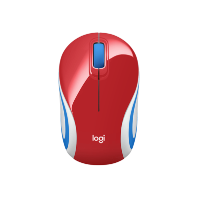 Egér vezeték nélküli LOGITECH M187 2,4 Ghz 1000 DPI piros