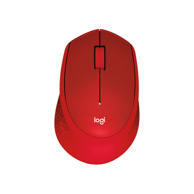 Egér vezeték nélküli LOGITECH M330 Silent 2,4 Ghz 1000 DPI piros