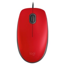 Egér vezetékes LOGITECH M110 Silent USB 1000 DPI piros