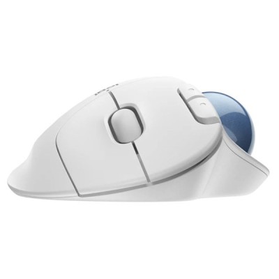 Egér vezetékes LOGITECH M575 Ergo Trackball Bluetooth 5 gombos 2000 DPI fehér