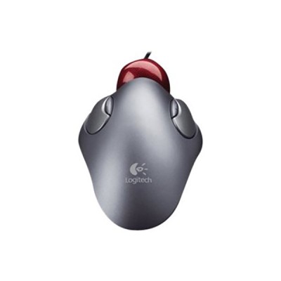 Egér vezetékes LOGITECH TrackMan Marble 4 gombos USB ezüst