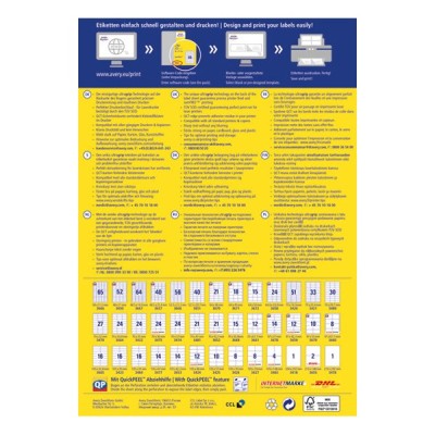 Etikett AVERY 3421 70x25,4mm univerzális fehér 3300 címke/doboz 100 ív/doboz