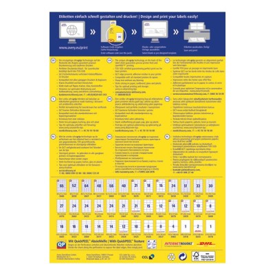 Etikett AVERY 3424 105x48mm univerzális 1200 címke/doboz 100 ív/doboz