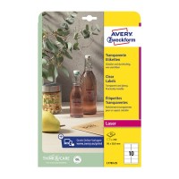 Etikett AVERY L7783-25 96x50,8 mm víztiszta átlátszó 25 íves