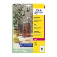 Etikett AVERY L7787-25 60 mm víztiszta átlátszó kör 25 íves