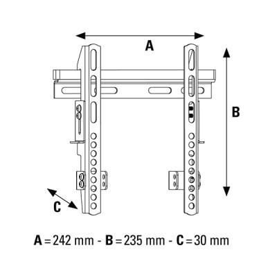 Falitartó HAMA fix 25-66 cm 10"-26" fekete