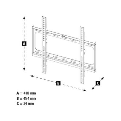 Falitartó HAMA fix 81-165 cm 32"-65" fekete