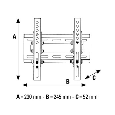 Falitartó HAMA Motion dönthető 25-116 cm 10"-46" fekete