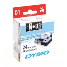 Feliratozó szalag DYMO D1 24mm x 7m fekete alapon fehér írásszín