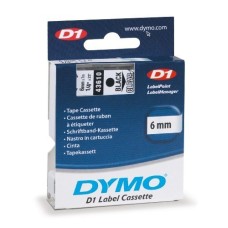 Feliratozó szalag DYMO D1 6mm x 7m átlátszó alapon fekete írásszín