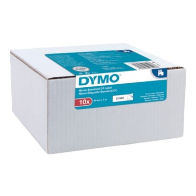 Feliratozó szalag DYMO D1 9mm x 7m fehér alapon fekete írásszín 10 darab/doboz