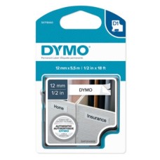 Feliratozó szalag DYMO ID1 12mm x 5,5m poliészter fehér alapon fekete írásszín