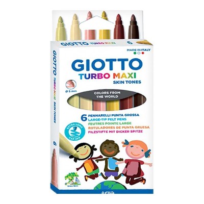 Filctoll GIOTTO Turbo maxi bőrtónus színek 6db-os készlet