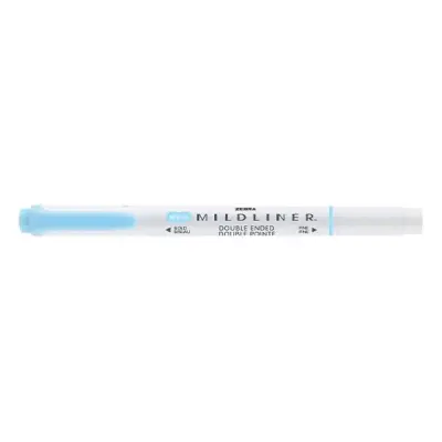 Szövegkiemelő kétvégű ZEBRA Mildliner fluorescent 1,4-4,0 mm kék