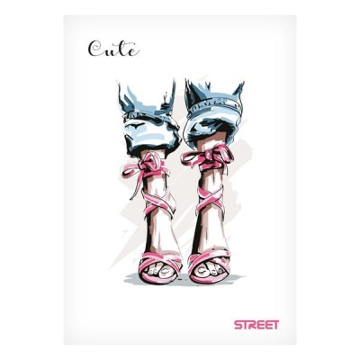 Füzet STREET Cute A/5 54 lapos kockás