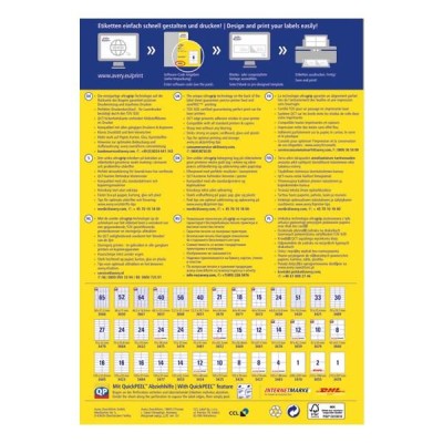 Etikett AVERY 3483 105x148mm univerzális 400 címke/doboz 100 ív/doboz