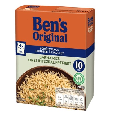 Főzőtasakos rizs UNCLE BEN`S barna 4x125g