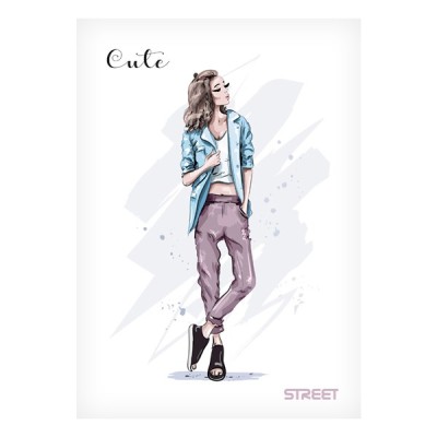 Füzet STREET Cute A/4 54 lapos kockás