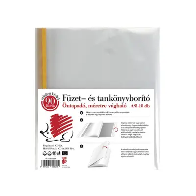 Füzetborító ICO Süni Prémium A/5 öntapadós csíkkal 90 mikron 10 darabos