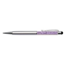 Golyóstoll ART CRYSTELLA orgona lila felül fehér SWAROVSKI® kristállyal töltve Touch Pen 0,7mm kék