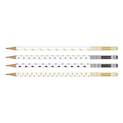 Grafitceruza ASTRA PEN gold-black háromszögletű HB 48 db/pohár