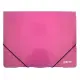 Gumis mappa E-COLLECTION A/4 műanyag pink