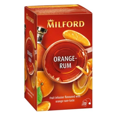 Gyümölcstea MILFORD narancs és rum 20 filter/doboz