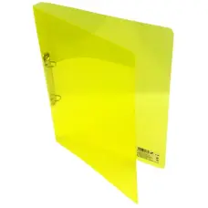 Gyűrűskönyv A/4 20 mm 2 gyűrű átlátszó sárga