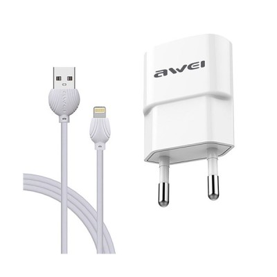 Hálózati adapter AWEI C-832 EU USB + lightning kábel 1m