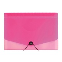 Harmónika mappa OPALINE A/4 13 részes gumis pink
