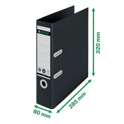 Iratrendező LEITZ Recycle A/4 180° 80mm fekete
