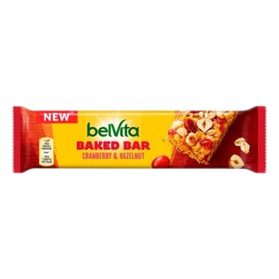 Keksz BELVITA Baked Bar vörösáfonyás-mogyorós 40g