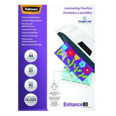 Lamináló fólia FELLOWES A/4 80 mikron fényes 25/csom