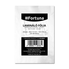 Lamináló fólia FORTUNA 83x113mm 125 mikron fényes 100/dob