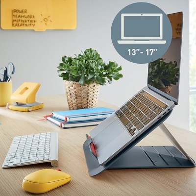 Laptop állvány LEITZ Ergo Cosy 13"-17" laptophoz bársony szürke