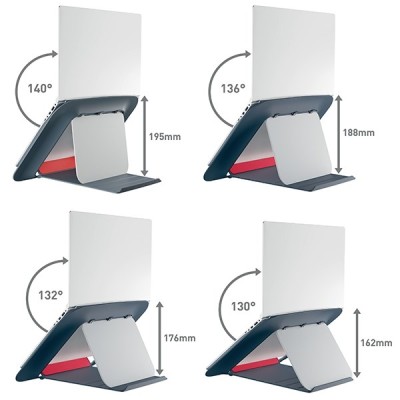 Laptop állvány LEITZ Ergo Cosy 13"-17" laptophoz bársony szürke