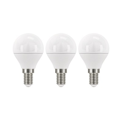 LED izzó EMOS E14 kisgömb 6W meleg fény 2700K 3db/csomag