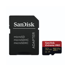 Memóriakártya SANDISK microSDHC Extreme PRO V30 32 GB + adapter