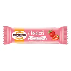 Müzliszelet CERBONA eper ízű joghurtos bevonóval 20 g
