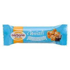 Müzliszelet CERBONA sós karamellás-étcsokoládés 20 g