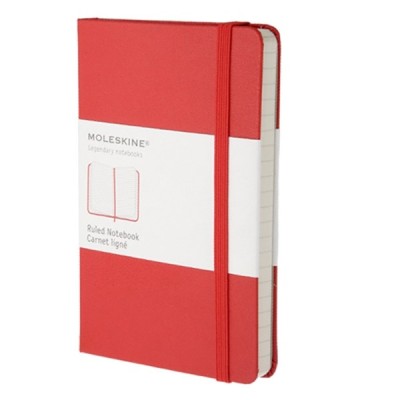 Notesz MOLESKINE MM710R "P" vonalas kemény fedeles piros