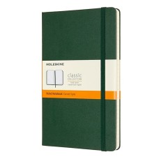 Notesz MOLESKINE QP060K15 "L" vonalas kemény fedeles mirtusz zöld