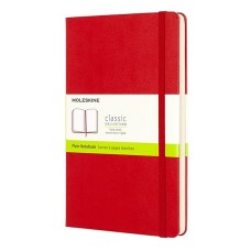 Notesz MOLESKINE QP062R "L" sima kemény fedeles piros