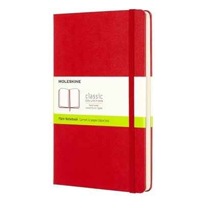 Notesz MOLESKINE QP062R "L" sima kemény fedeles piros