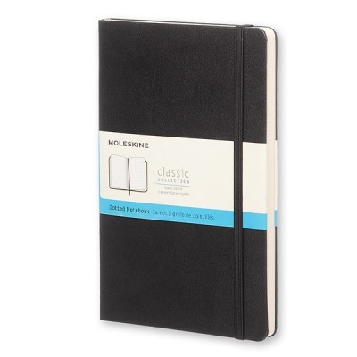 Notesz MOLESKINE QP066 "L" pontozott kemény fedeles fekete