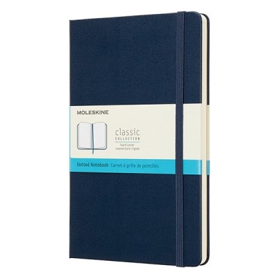 Notesz MOLESKINE QP066B20 "L" pontozott kemény fedeles zafirkék